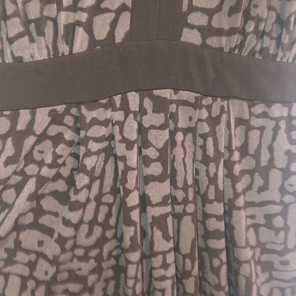 Motherhood Maternity M Jersey V-Neck Pleated Tie Back Long Sl MIDI Dress - Picture 7 of 12